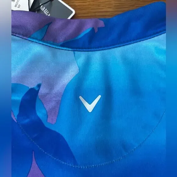 Callaway Opti-Dri Golf Dress Sleeveless Abstract Gradient Print Blue Small NWT - Picture 12 of 14